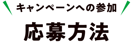 キャンペーンへの参加 応募方法